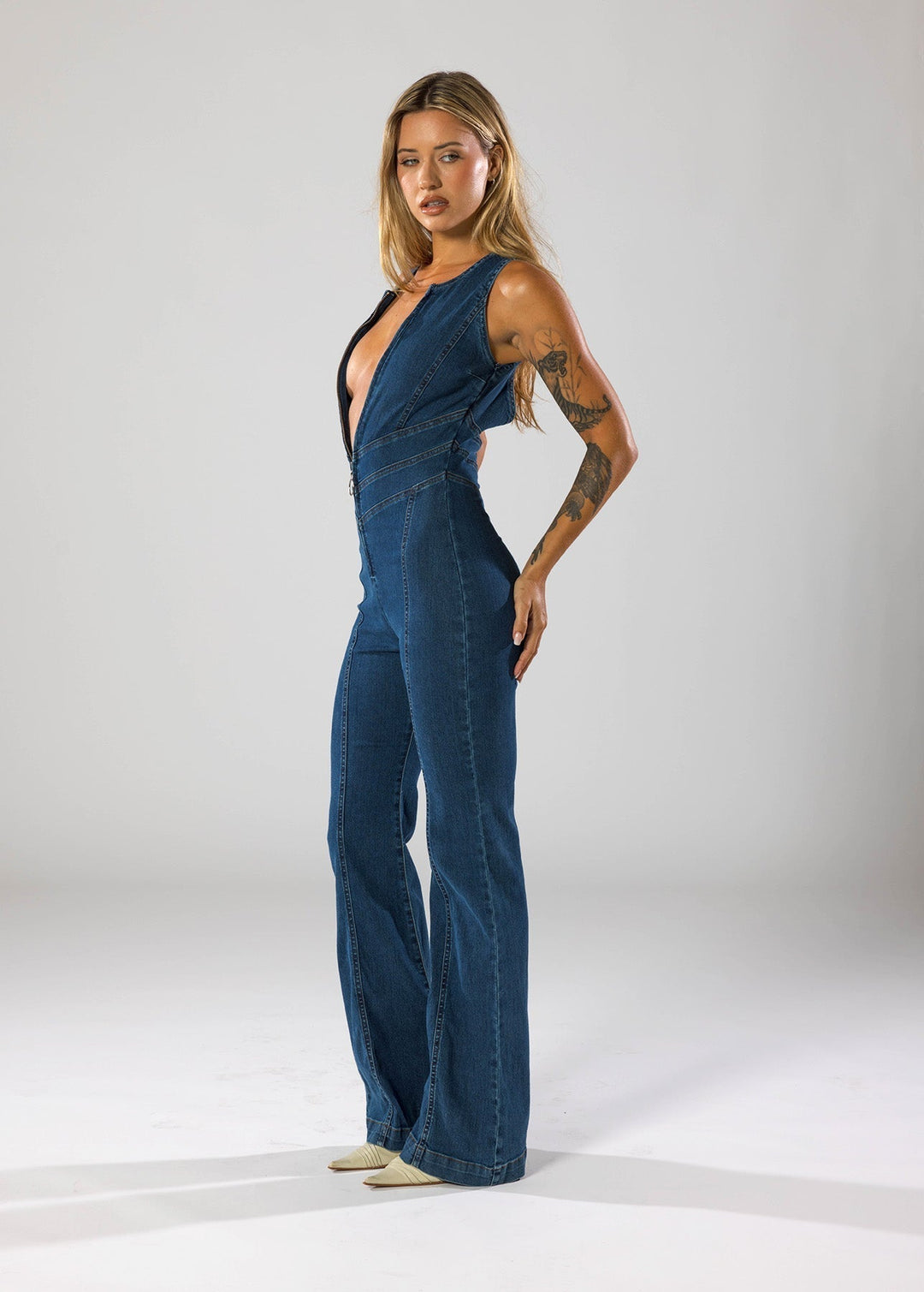 Veylisse Flared Denim Jumpsuit product image 6