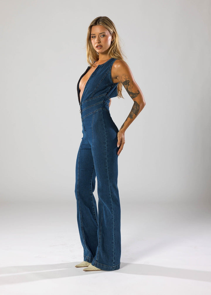 Veylisse Flared Denim Jumpsuit product image 6