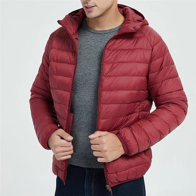 Veyron — Lightweight Quilted Hooded Coat for Cold Weather (Black S) - | Zavonix
