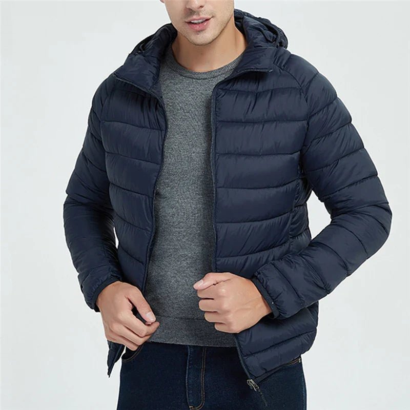 Veyron — Lightweight Quilted Hooded Coat for Cold Weather (Black S) - | Zavonix