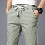 Veyron SlimFit Pants — Wrinkle - Resistant Cotton Blend with Stretch (Green XS (28 - 29)) - | Zavonix
