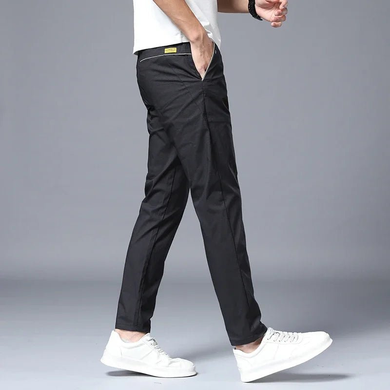 Veyron SlimFit Pants — Wrinkle - Resistant Cotton Blend with Stretch (Light Gray XS (28 - 29)) - | Zavonix
