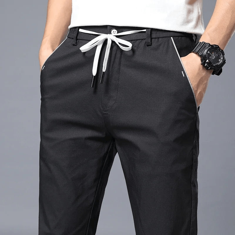 Veyron SlimFit Pants — Wrinkle - Resistant Cotton Blend with Stretch (Light Gray XS (28 - 29)) - | Zavonix