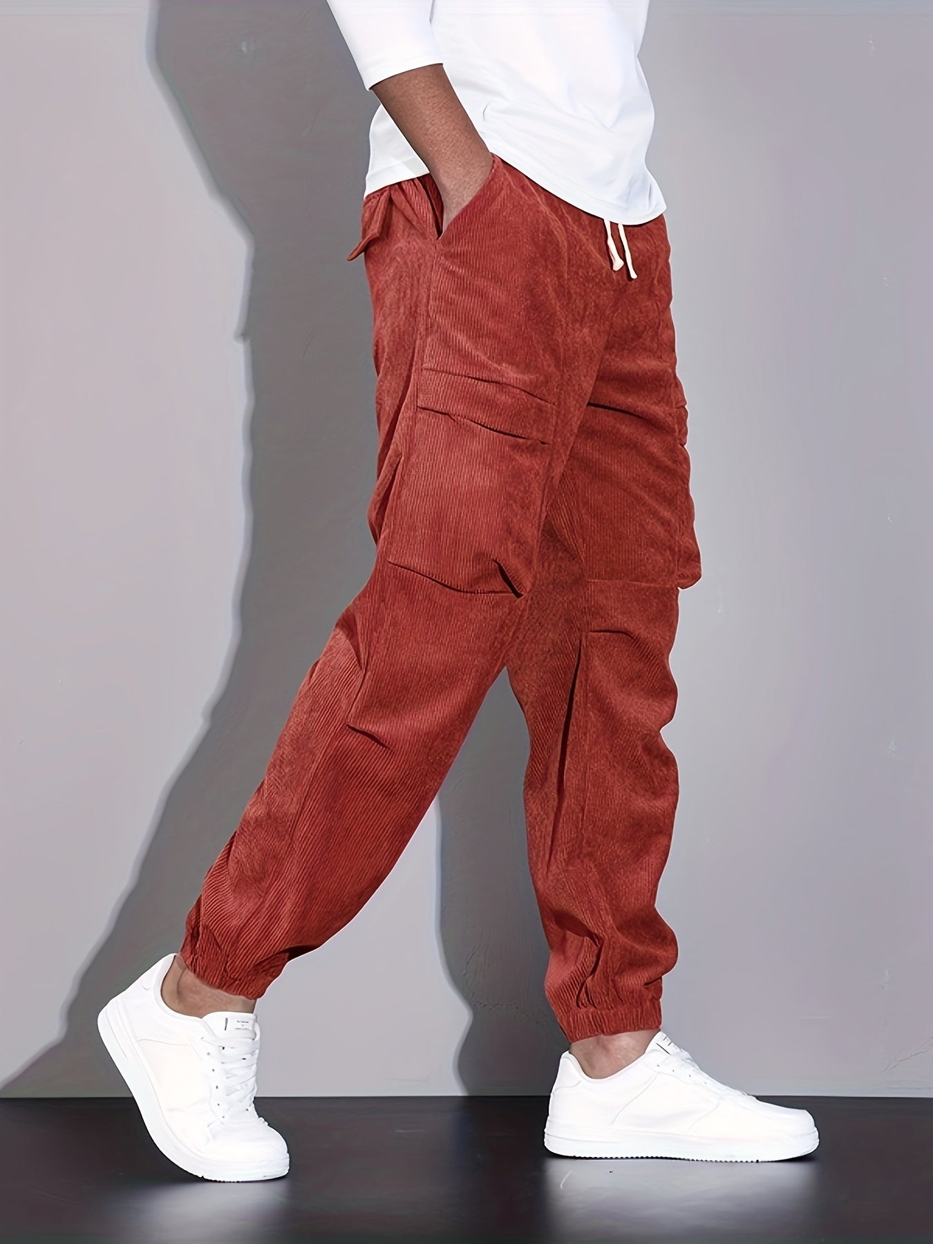 Vezoro Ribbed Joggers (Crimson Red XS) - | Zavonix