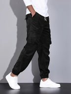 Vezoro Ribbed Joggers (Army Green XS) - | Zavonix