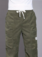 Vezoro Ribbed Joggers (Army Green XS) - | Zavonix