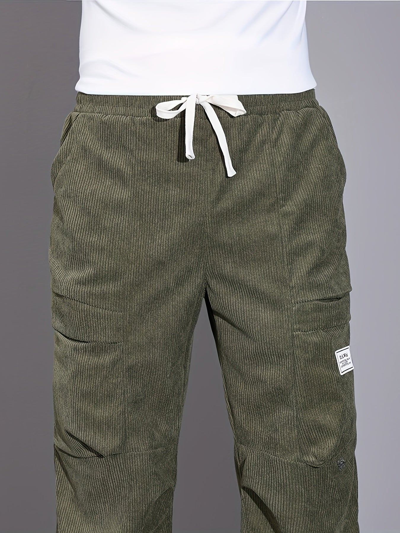 Vezoro Ribbed Joggers (Army Green XS) - | Zavonix