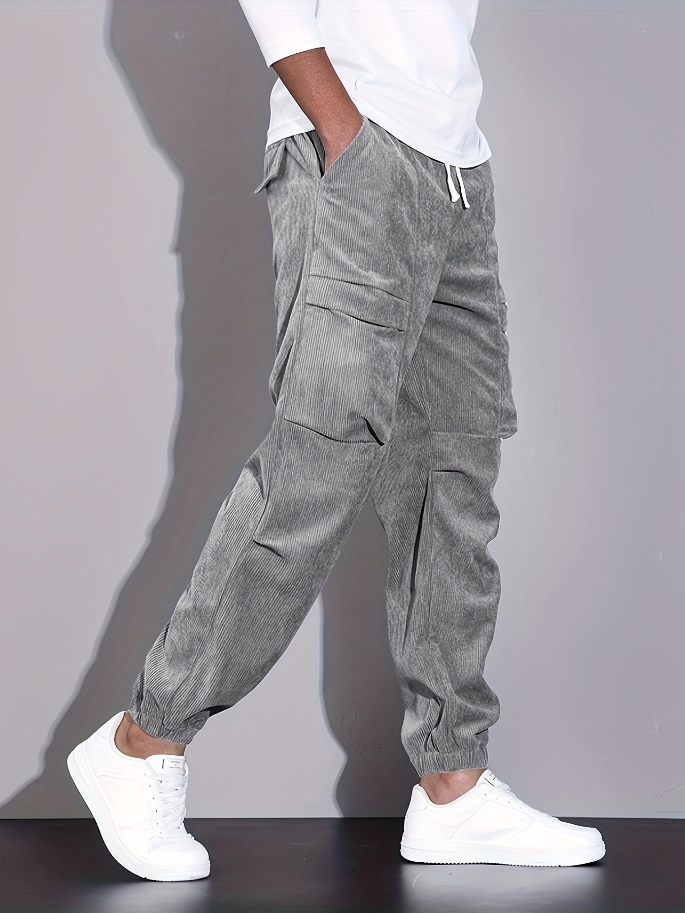 Vezoro Ribbed Joggers (Army Green XS) - | Zavonix