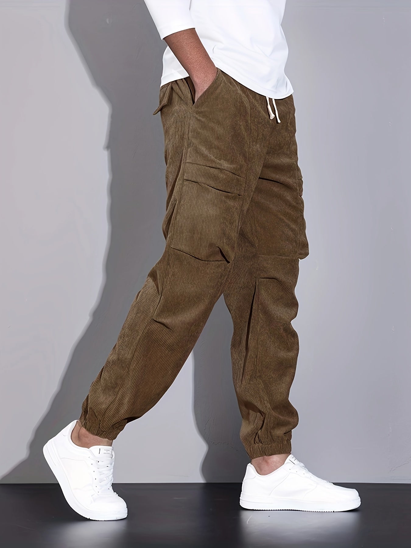 Vezoro Ribbed Joggers (Army Green XS) - | Zavonix