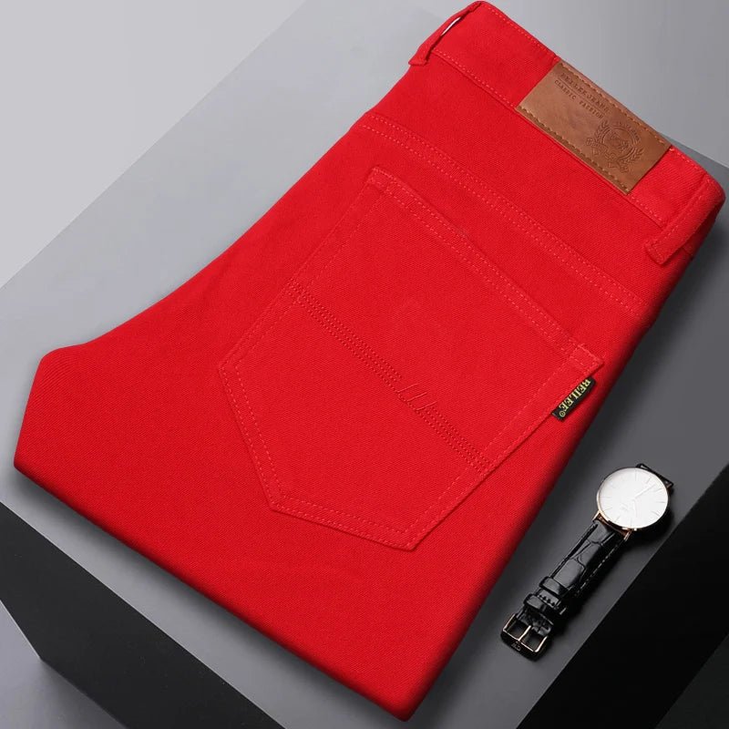 "Vibrant" Denim Jeans (Red 28) - | Zavonix