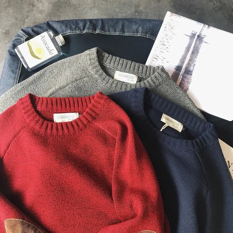 "Vintage Classic" Luxe Wool Jumper - Premium Wool Sweater (Red XS) - | Zavonix