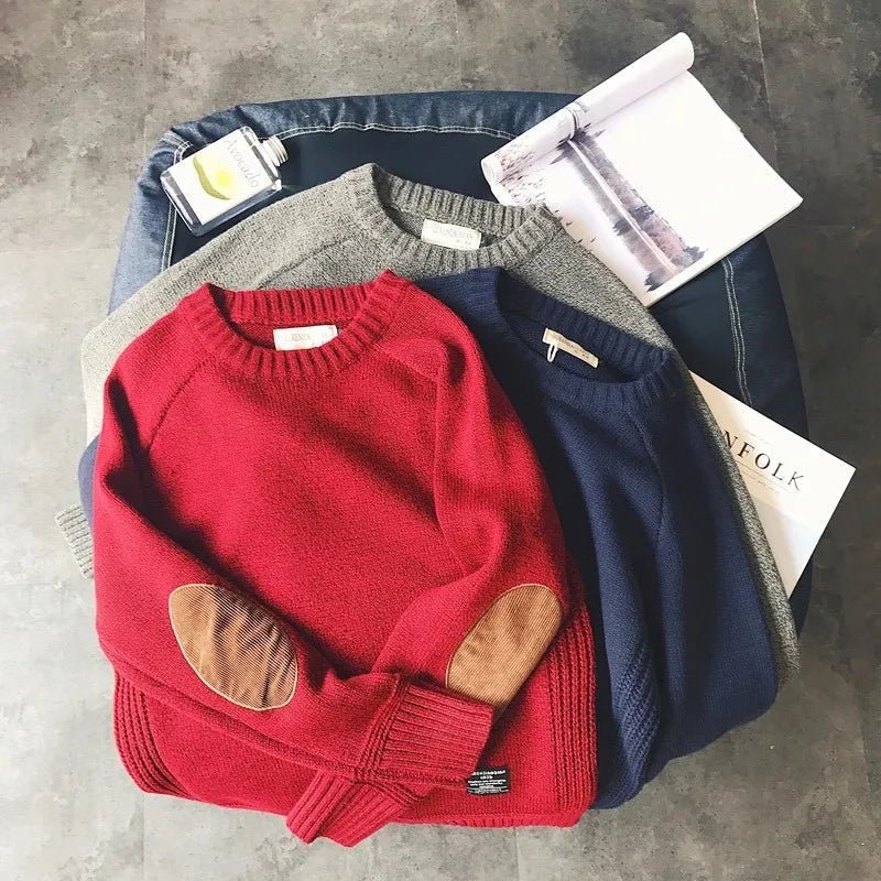 "Vintage Classic" Luxe Wool Jumper - Premium Wool Sweater (Red XS) - | Zavonix