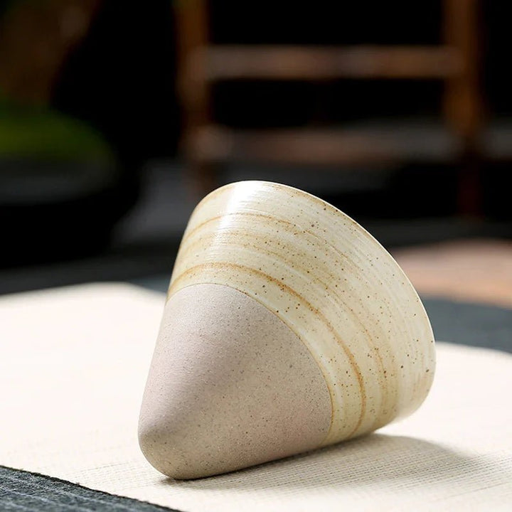 Vintage Cone Shaped Ceramic Espresso Cups Set with Holder – Handcrafted Demitasse Mugs for Unique Coffee Experience 7
