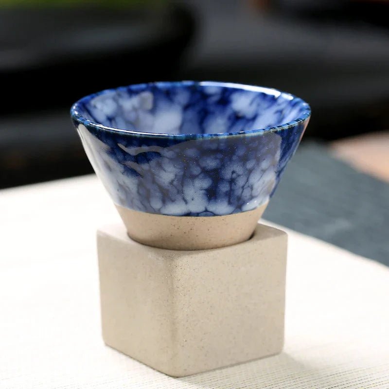 Vintage Cone Shaped Ceramic Espresso Cups Set with Holder – Handcrafted Demitasse Mugs for Unique Coffee Experience 16