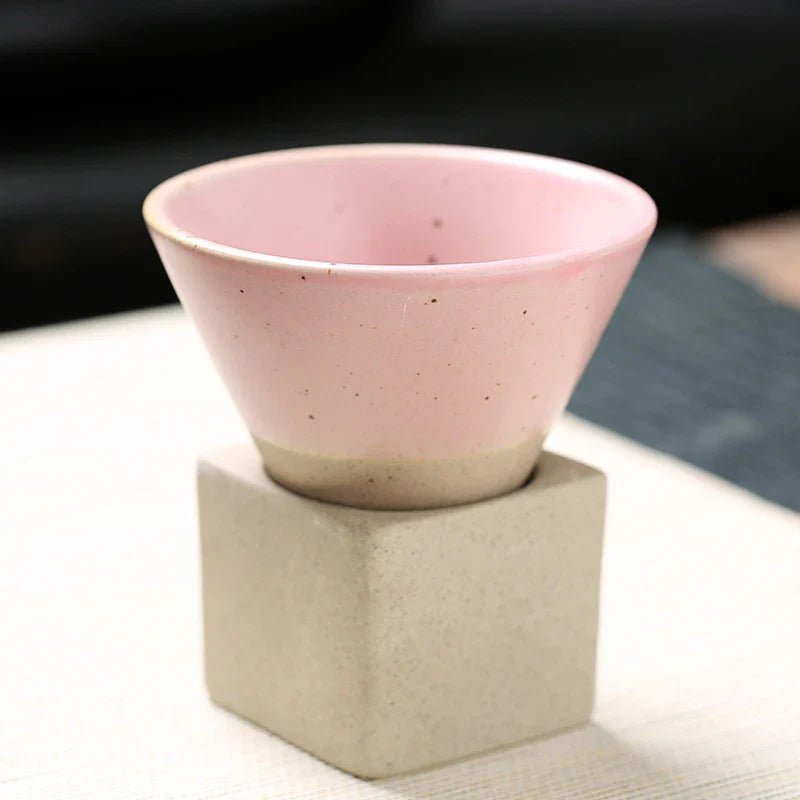 Vintage Cone Shaped Ceramic Espresso Cups Set with Holder – Handcrafted Demitasse Mugs for Unique Coffee Experience 15