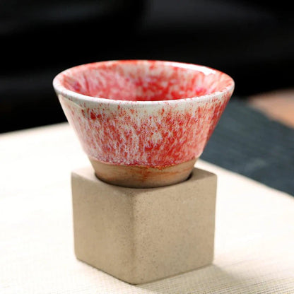 Vintage Cone Shaped Ceramic Espresso Cups Set with Holder – Handcrafted Demitasse Mugs for Unique Coffee Experience 9