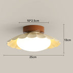 Vintage Flush Mount Ceiling Light with Acrylic Glow – Elegant Flower Design 3