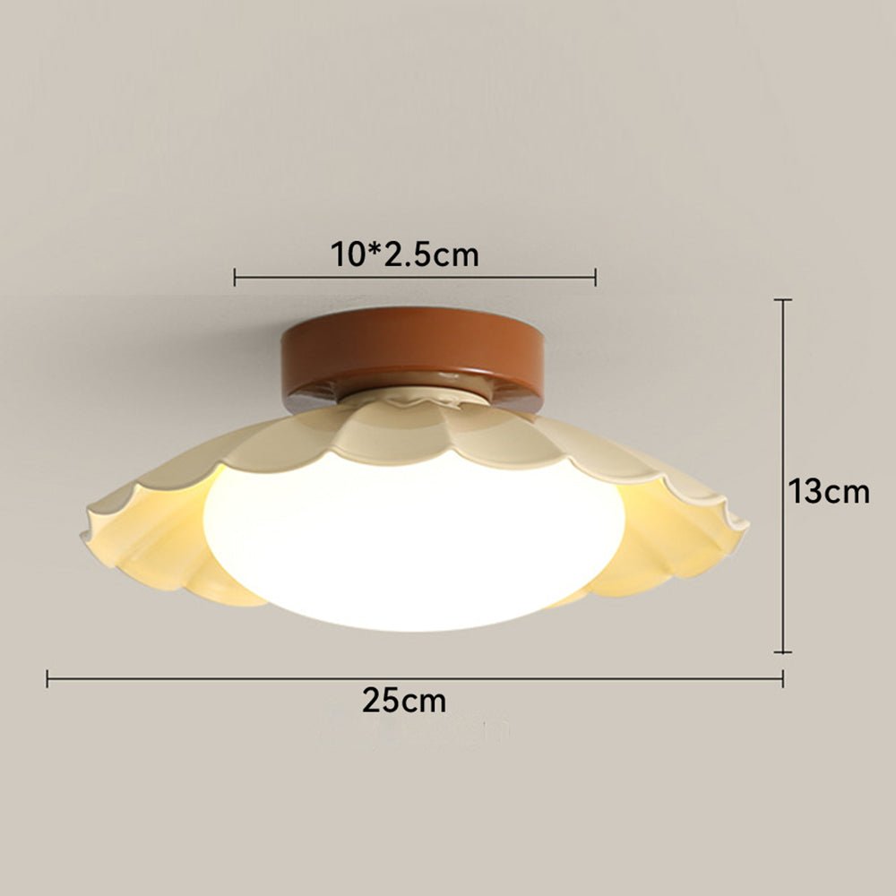 Vintage Flush Mount Ceiling Light with Acrylic Glow – Elegant Flower Design 3