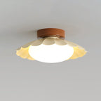 Vintage Flush Mount Ceiling Light with Acrylic Glow – Elegant Flower Design 0