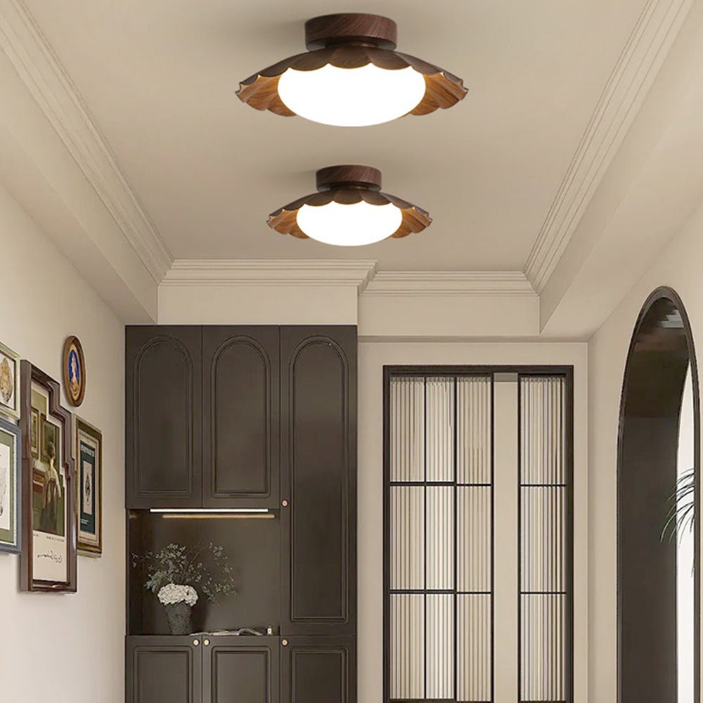 Vintage Flush Mount Ceiling Light with Acrylic Glow – Elegant Flower Design 4