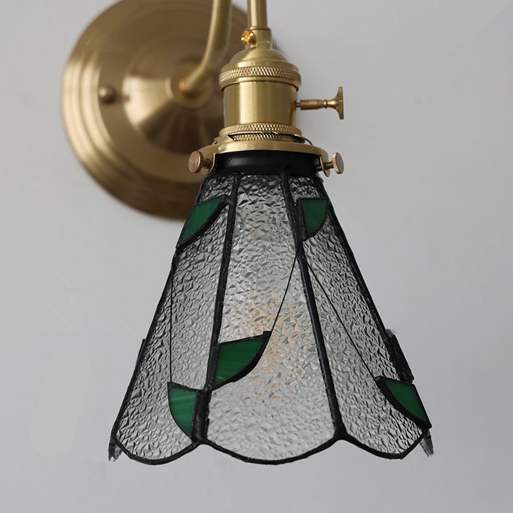 Vintage Glass Wall Light Fixture – Elegant Brass Sconce for Indoor Use, Perfect for Living Rooms and Bedrooms 2