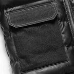 Vintrova — Insulated Heavy Puffer Jacket with Denim Accents (Black S) - | Zavonix