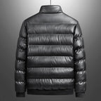 Vintrova — Insulated Heavy Puffer Jacket with Denim Accents (Black S) - | Zavonix