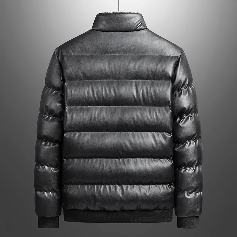 Vintrova — Insulated Heavy Puffer Jacket with Denim Accents (Black S) - | Zavonix