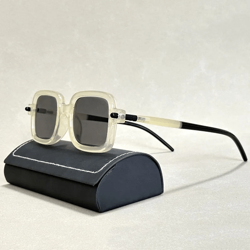 Virelli — Bold Acetate Sunglasses with UV400 Protection (White ) - | Zavonix