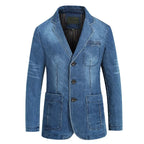 Virello — Classic Tailored Denim Jacket with Vintage Indigo Finish (Dark Navy XS) - | Zavonix