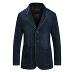 Virello — Classic Tailored Denim Jacket with Vintage Indigo Finish (Dark Navy XS) - | Zavonix