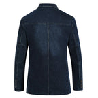 Virello — Classic Tailored Denim Jacket with Vintage Indigo Finish (Dark Navy XS) - | Zavonix