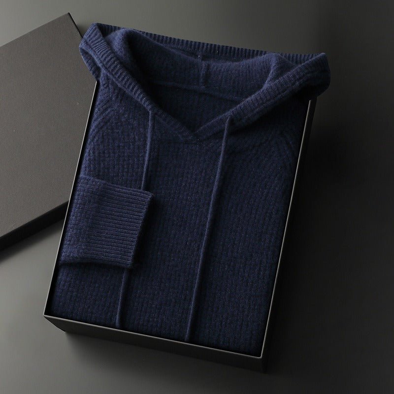 VITO™ MERINO WOOL HOODIE (Navy Blue XS) - | Zavonix