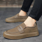 Vittorio Bianchi Italian Slip - On Sneakers (Khaki 6) - | Zavonix