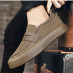 Vittorio Bianchi Italian Slip - On Sneakers (Khaki 6) - | Zavonix