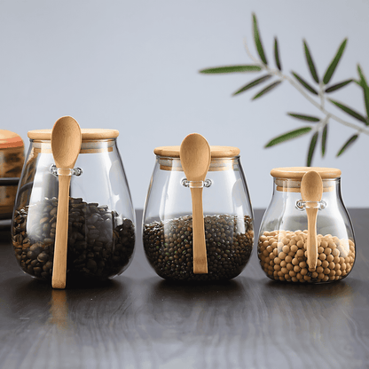 VivantSeal™ Airtight Glass Storage Jars with Bamboo Lids – Preserve Freshness and Flavor 5