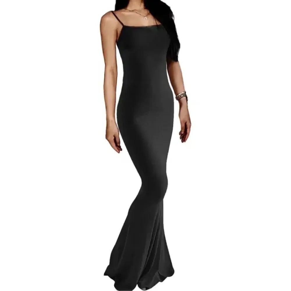 ViviLuxe™ Ankle - Length Camisole Dress — Own Every Curve and Command Every Room with Effortless Glamour (S black) - Dress | Zavonix