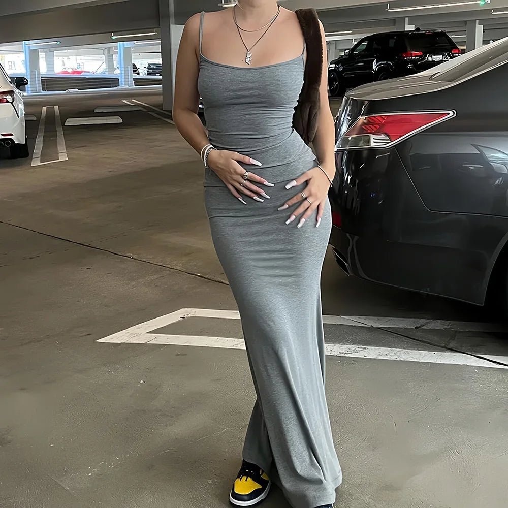 ViviLuxe™ Ankle - Length Camisole Dress — Own Every Curve and Command Every Room with Effortless Glamour (S black) - Dress | Zavonix