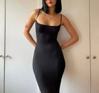ViviLuxe™ Ankle - Length Camisole Dress — Own Every Curve and Command Every Room with Effortless Glamour (S black) - Dress | Zavonix