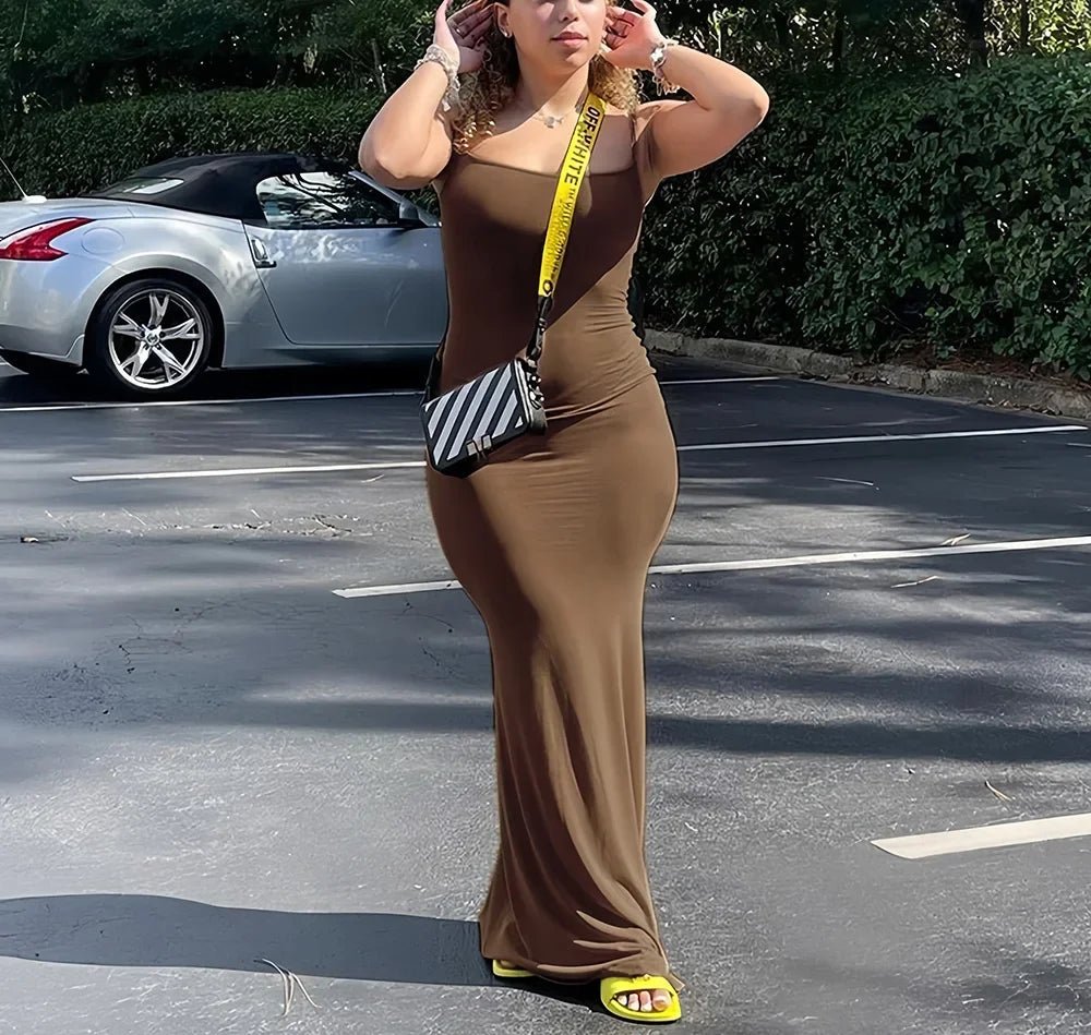 ViviLuxe™ Ankle - Length Camisole Dress — Own Every Curve and Command Every Room with Effortless Glamour (S black) - Dress | Zavonix