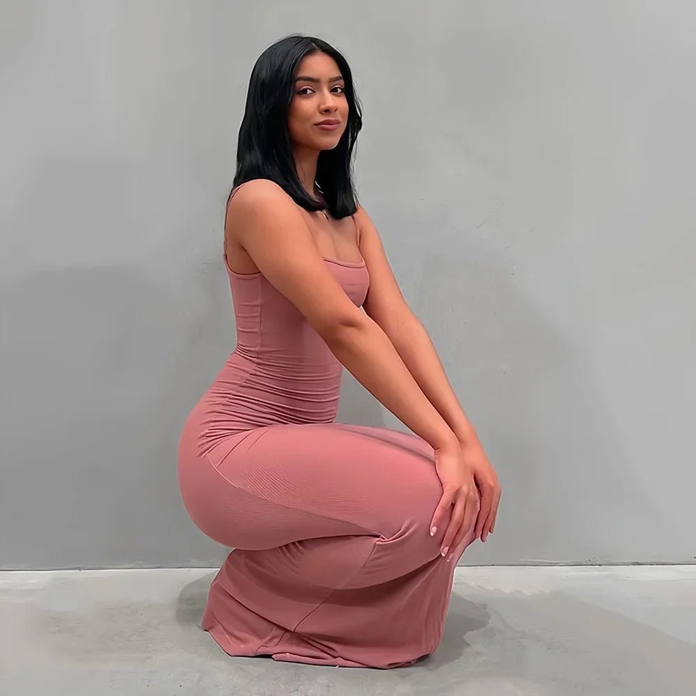 ViviLuxe™ Ankle - Length Camisole Dress — Own Every Curve and Command Every Room with Effortless Glamour (S black) - Dress | Zavonix