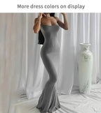 ViviLuxe™ Ankle - Length Camisole Dress — Own Every Curve and Command Every Room with Effortless Glamour (S black) - Dress | Zavonix