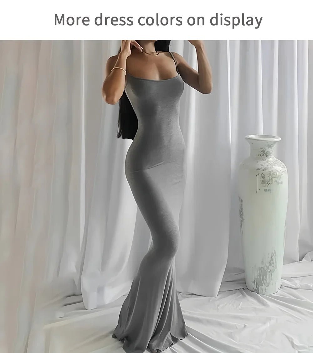 ViviLuxe™ Ankle - Length Camisole Dress — Own Every Curve and Command Every Room with Effortless Glamour (S black) - Dress | Zavonix