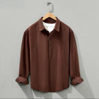 VIVO LINEN - COTTON SHIRT (Brown XS) - | Zavonix