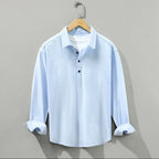 VIVO LINEN - COTTON SHIRT (Light Blue XS) - | Zavonix