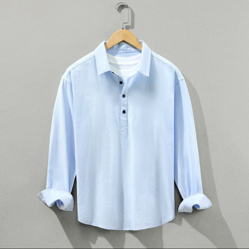 VIVO LINEN - COTTON SHIRT (Light Blue XS) - | Zavonix