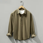 VIVO LINEN - COTTON SHIRT (Olive Green XS) - | Zavonix