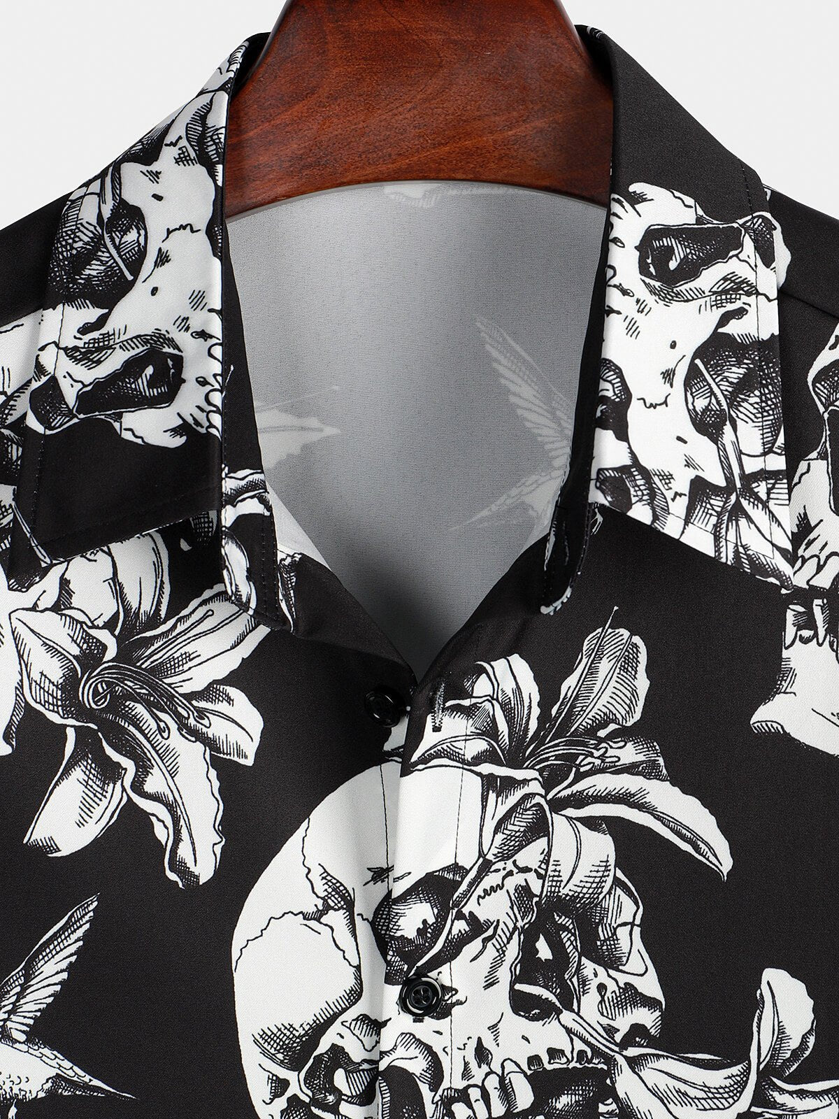 Vornex — Men's Skull Print Short Sleeve Shirt with Casual Fit (S ) - short | Zavonix