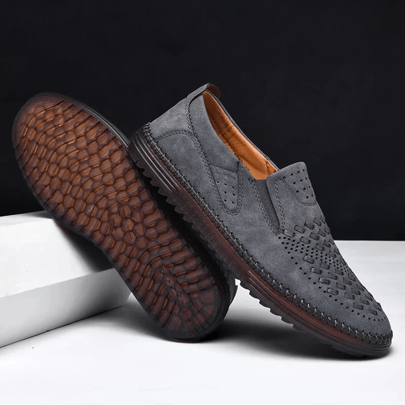 Watford Leather Slip - Ons (Gray US 6 / EU 38) - | Zavonix