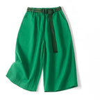 Wide - Leg Linen Shorts™ — Own Every Step with Effortless Cool and Confidence (Green XS) - | Zavonix
